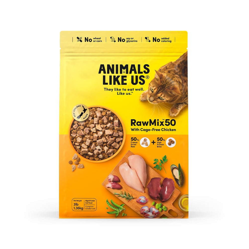 ANIMALS LIKE US Raw Mix 50 Cage Free Chicken Freeze Dried Cat Food 1.36kg
