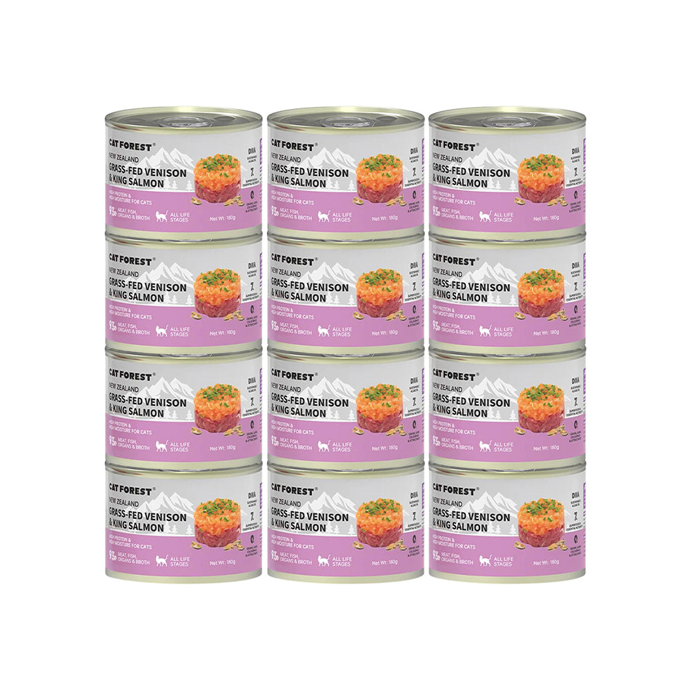 CAT FOREST Grass-Fed Venison & King Salmon Wet Cat Canned Food