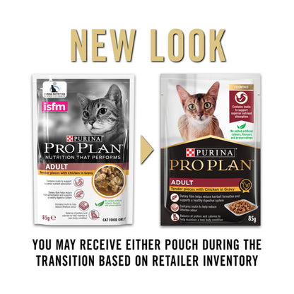 PRO PLAN Tender Pieces With Chicken In Gravy Adult Wet Cat Food 85g x 12