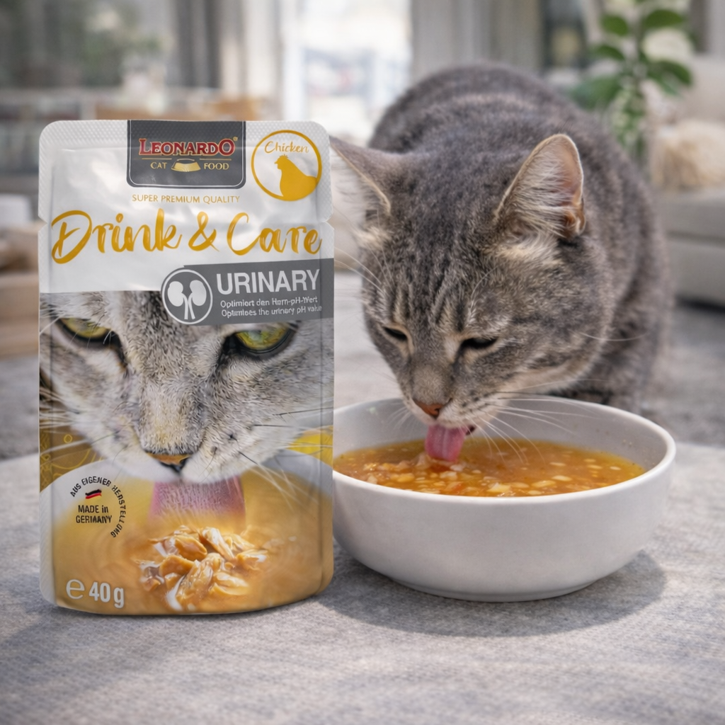 LEONARDO Drink & Care Urinary Chicken Wet Cat Food
