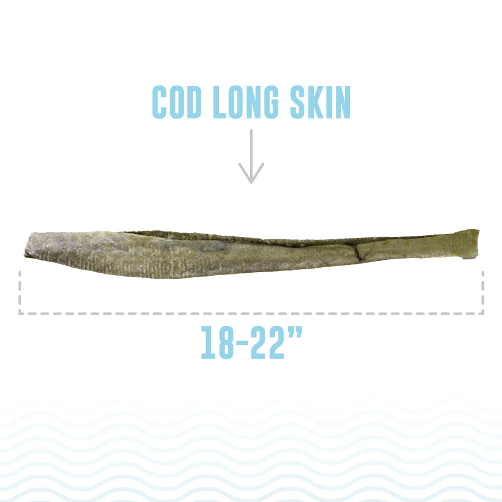 ICELANDIC+ Cod Skin Strip Dog Treats Long 18-22cm