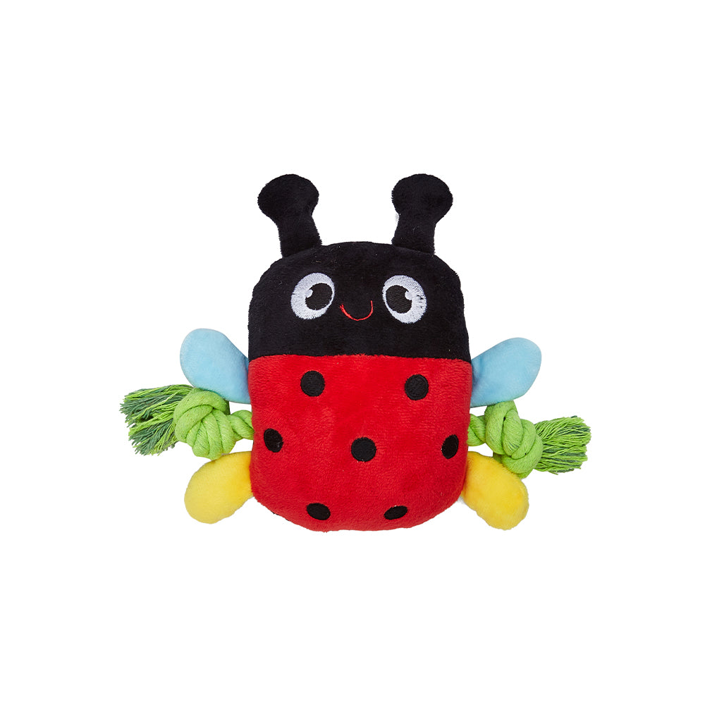 FOFOS Garden Ladybug Squeaky Plush Dog Toy