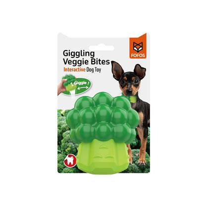 FOFOS Giggling Vegi-Bites Dog Toy - Broccoli