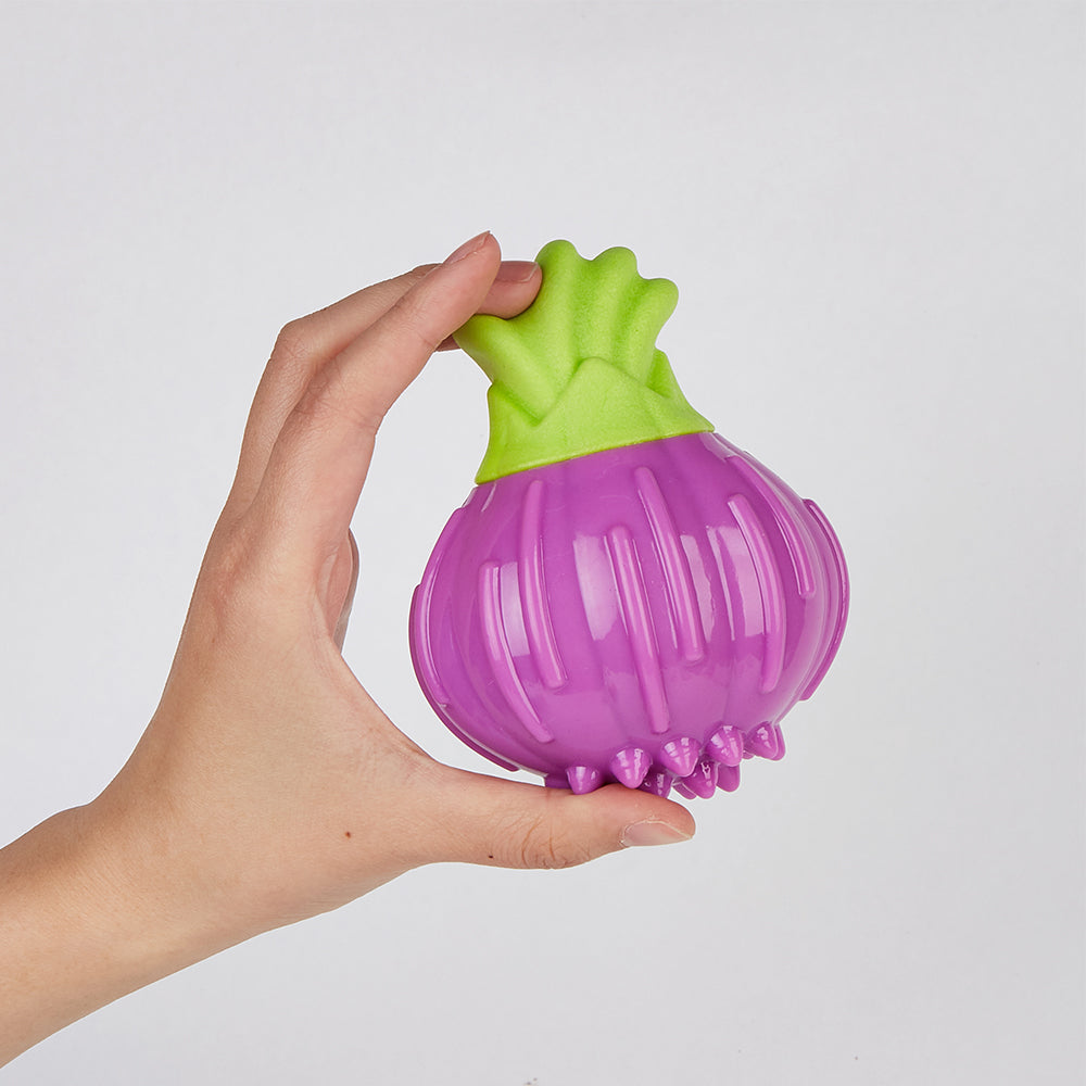 FOFOS Giggling Vegi-Bites Dog Toy - Onion