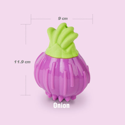 FOFOS Giggling Vegi-Bites Dog Toy - Onion