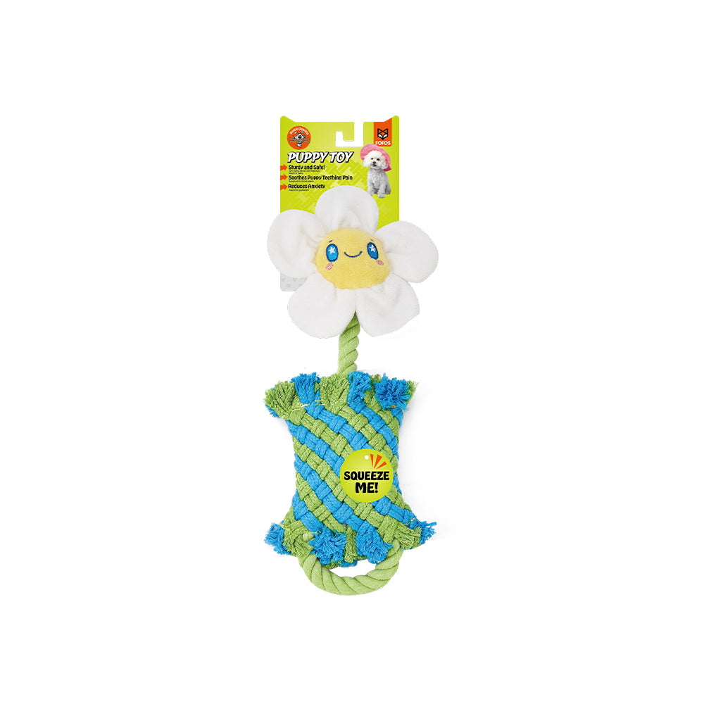 FOFOS Dog Rope Puppy Toy - Flower