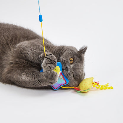 FOFOS Wand Replaceable Cat Toy - Hungry Kittens