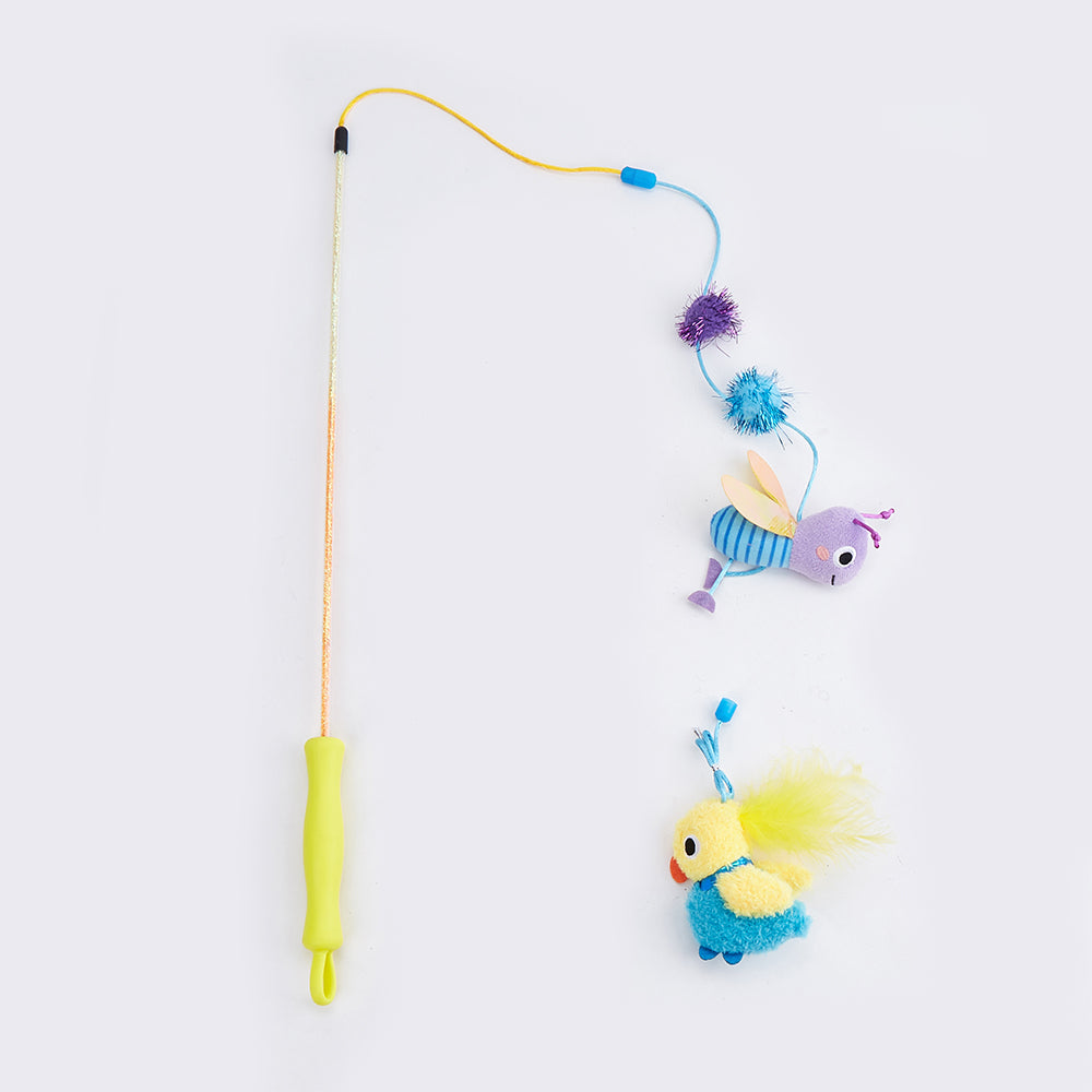FOFOS Wand Replaceable Cat Toy - Let's Fly Together