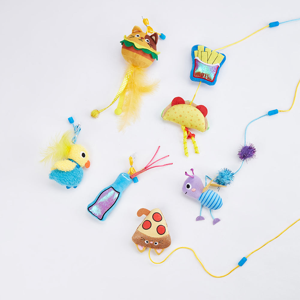 FOFOS Wand Replaceable Cat Toy - Let's Fly Together