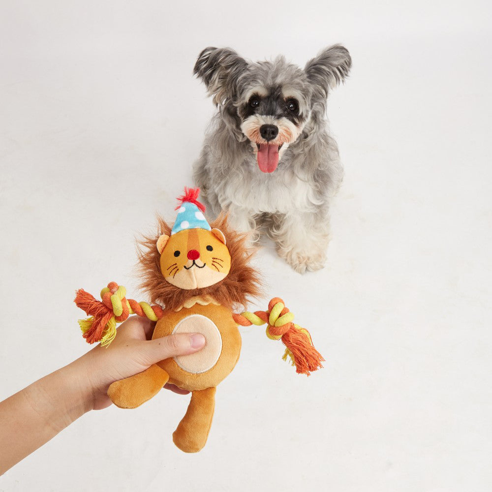 FOFOS Fluffy Lion Puppy Toy