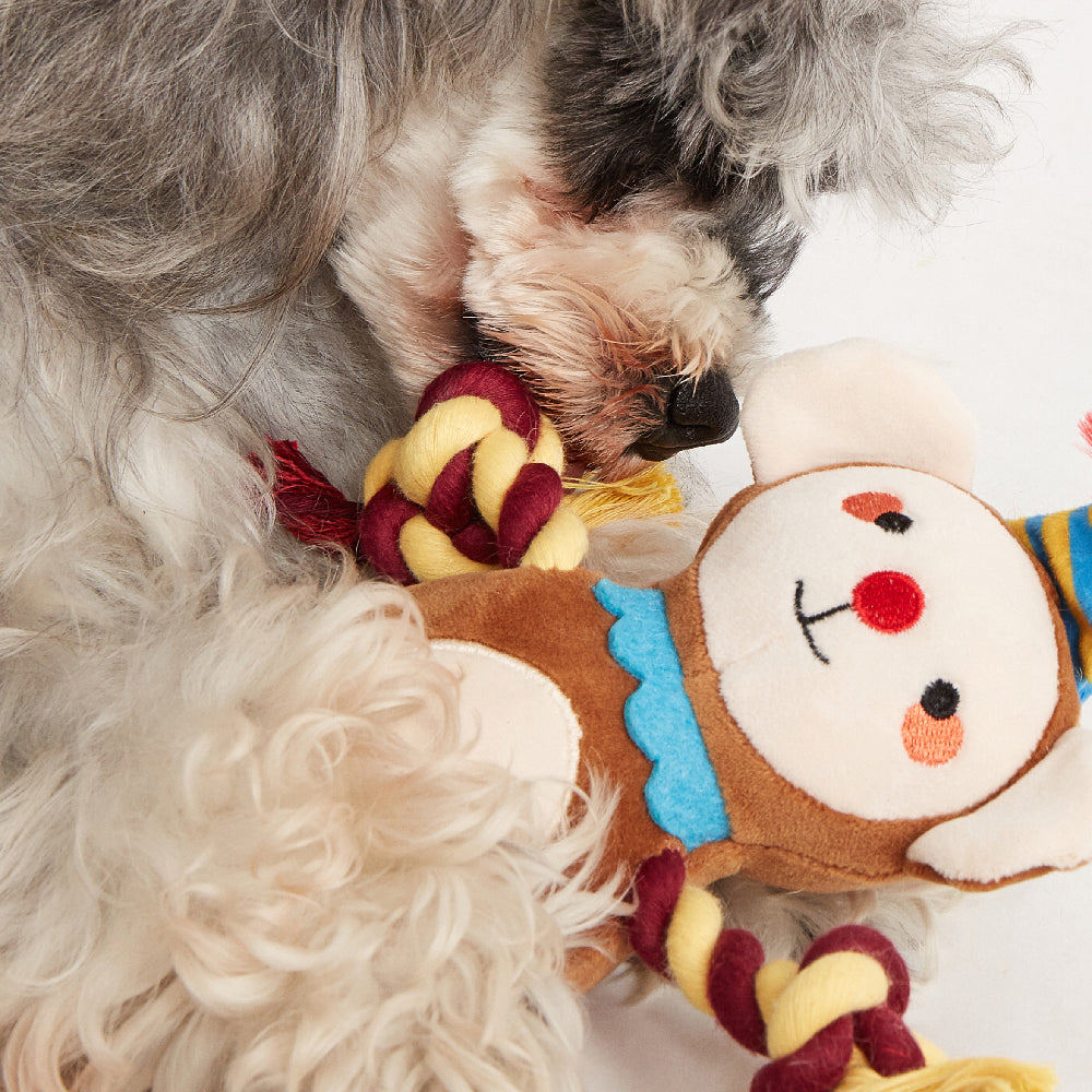 FOFOS Fluffy Monkey Puppy Toy