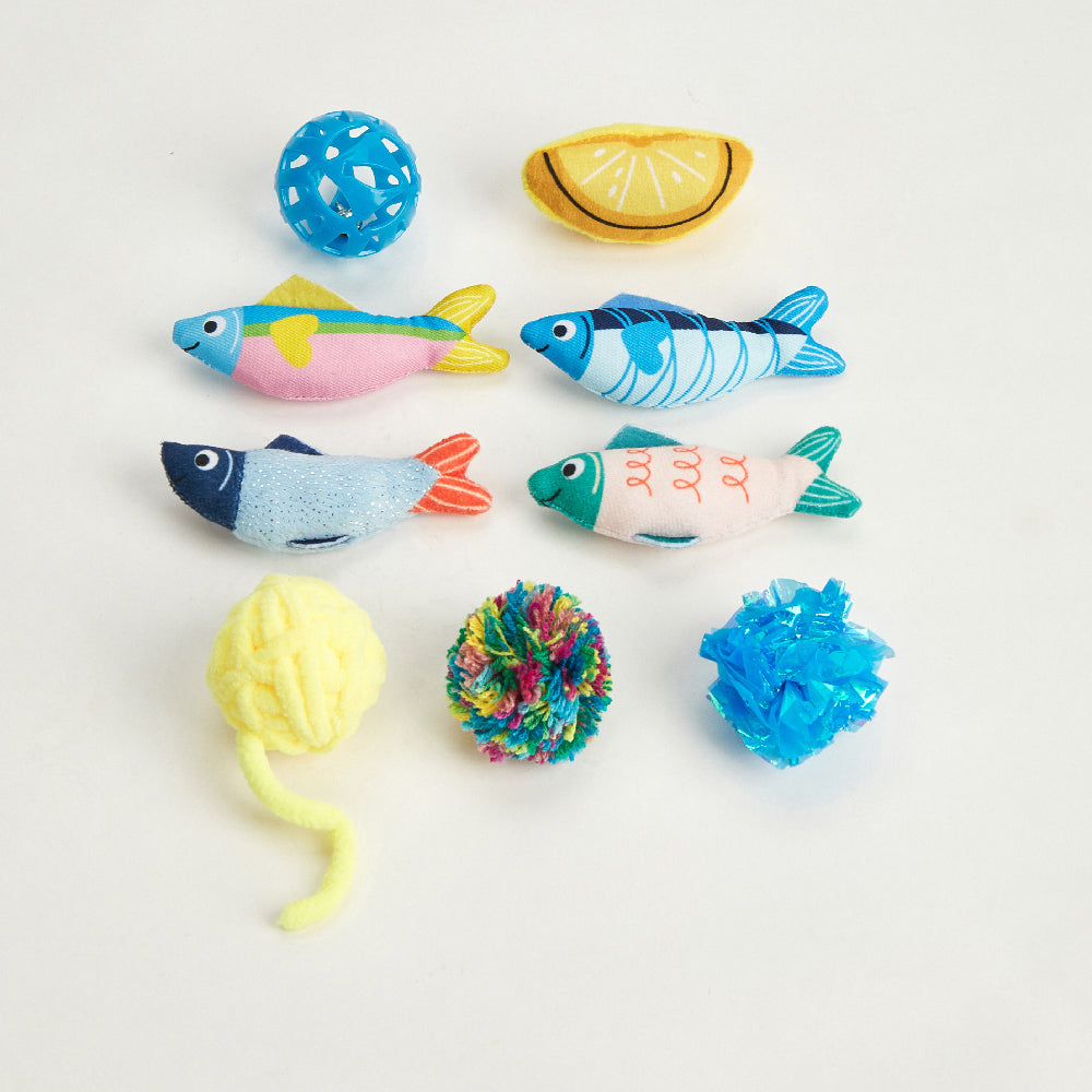 FOFOS Sardine Catnip Cat Toy - 9pcs