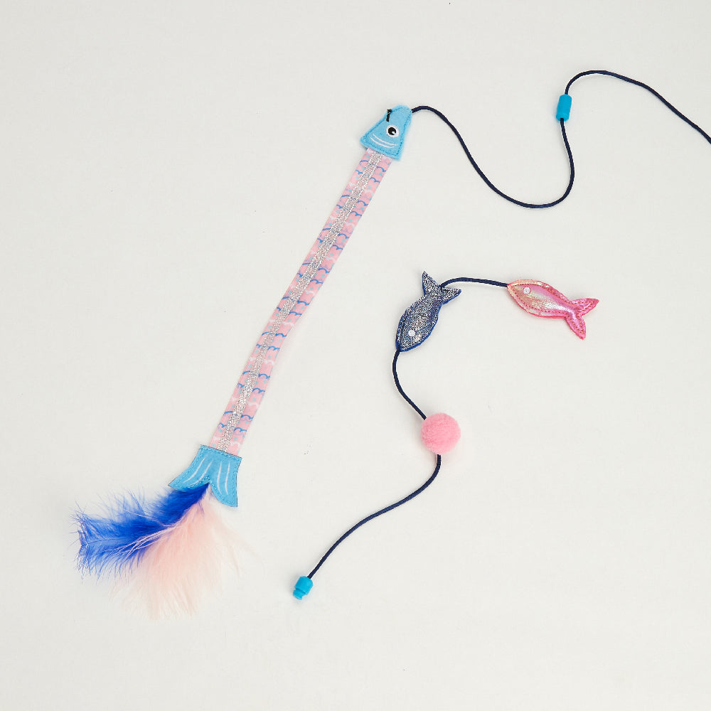 FOFOS Sardine Wand Cat Toy 2pcs