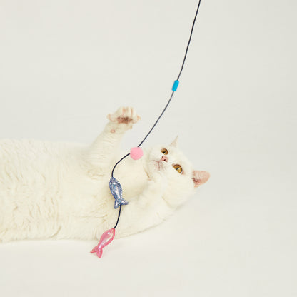 FOFOS Sardine Wand Cat Toy 2pcs