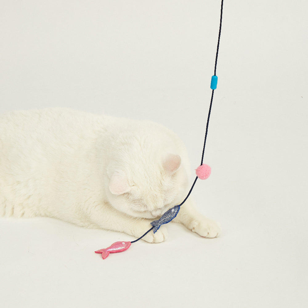 FOFOS Sardine Wand Cat Toy 2pcs