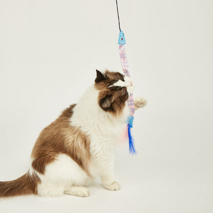 FOFOS Sardine Wand Cat Toy 2pcs