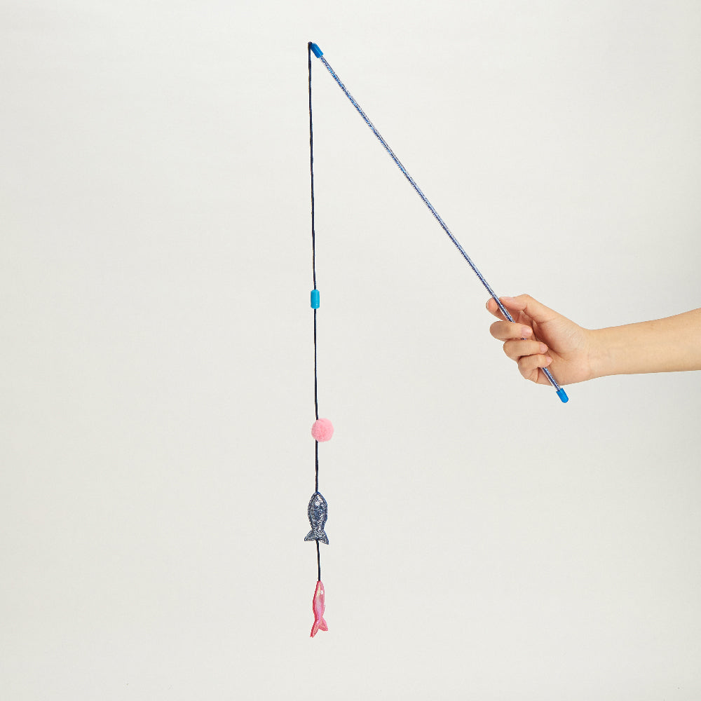 FOFOS Sardine Wand Cat Toy 2pcs
