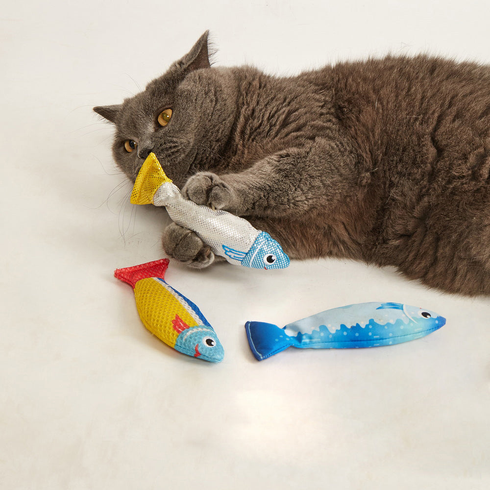 FOFOS Sardine Catnip Cat Toy - No.1 Fish 3pcs