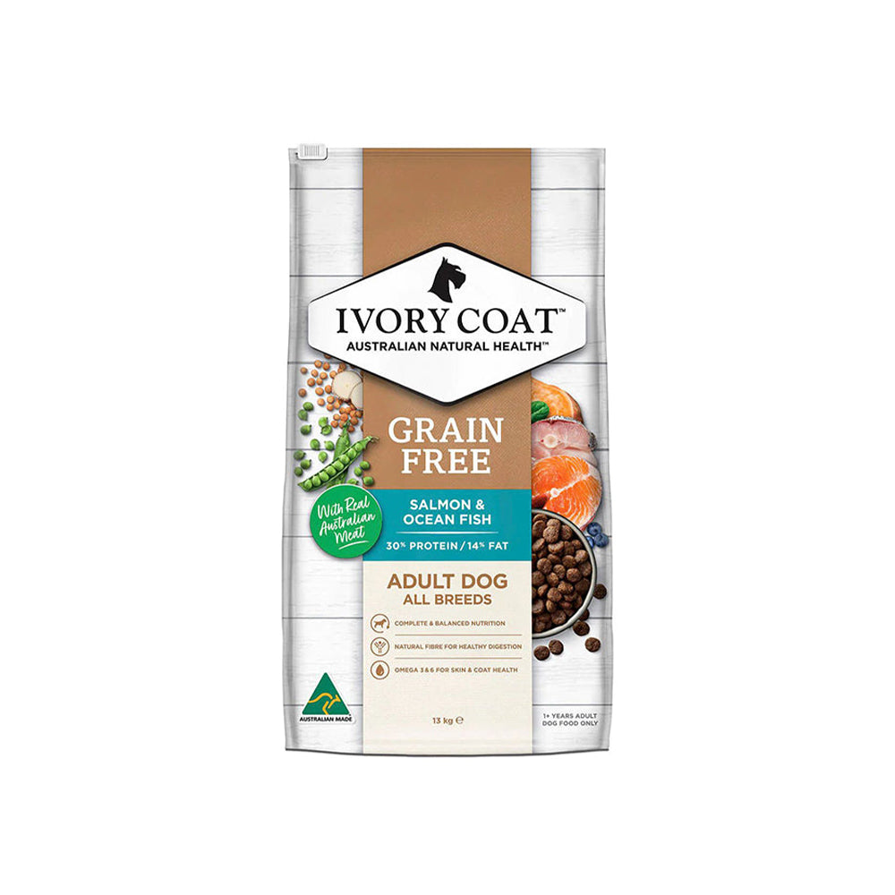 IVORY COAT Grain Free Ocean Fish & Salmon Adult Dog Food 13kg