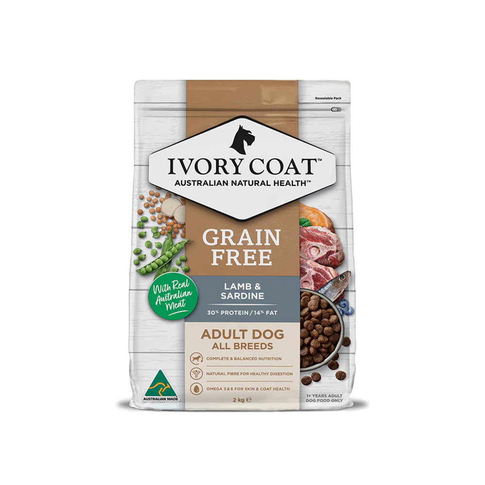 IVORY COAT Lamb & Sardine Grain Free Dog Food 2kg