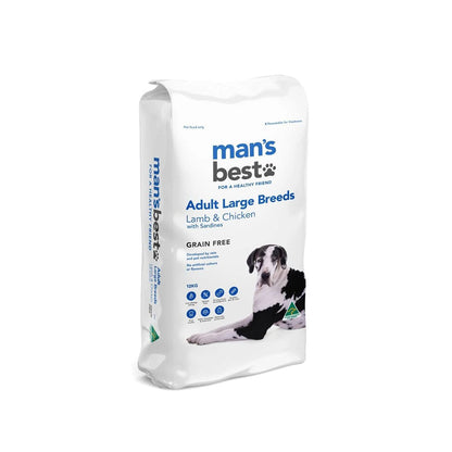 MAN'S BEST Large Breeds Lamb & Chicken Adult Dog Food 12KG