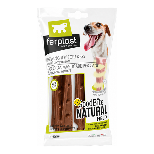 FERPLAST GoodBite Natural Helix Sticks Beef Dog Toy