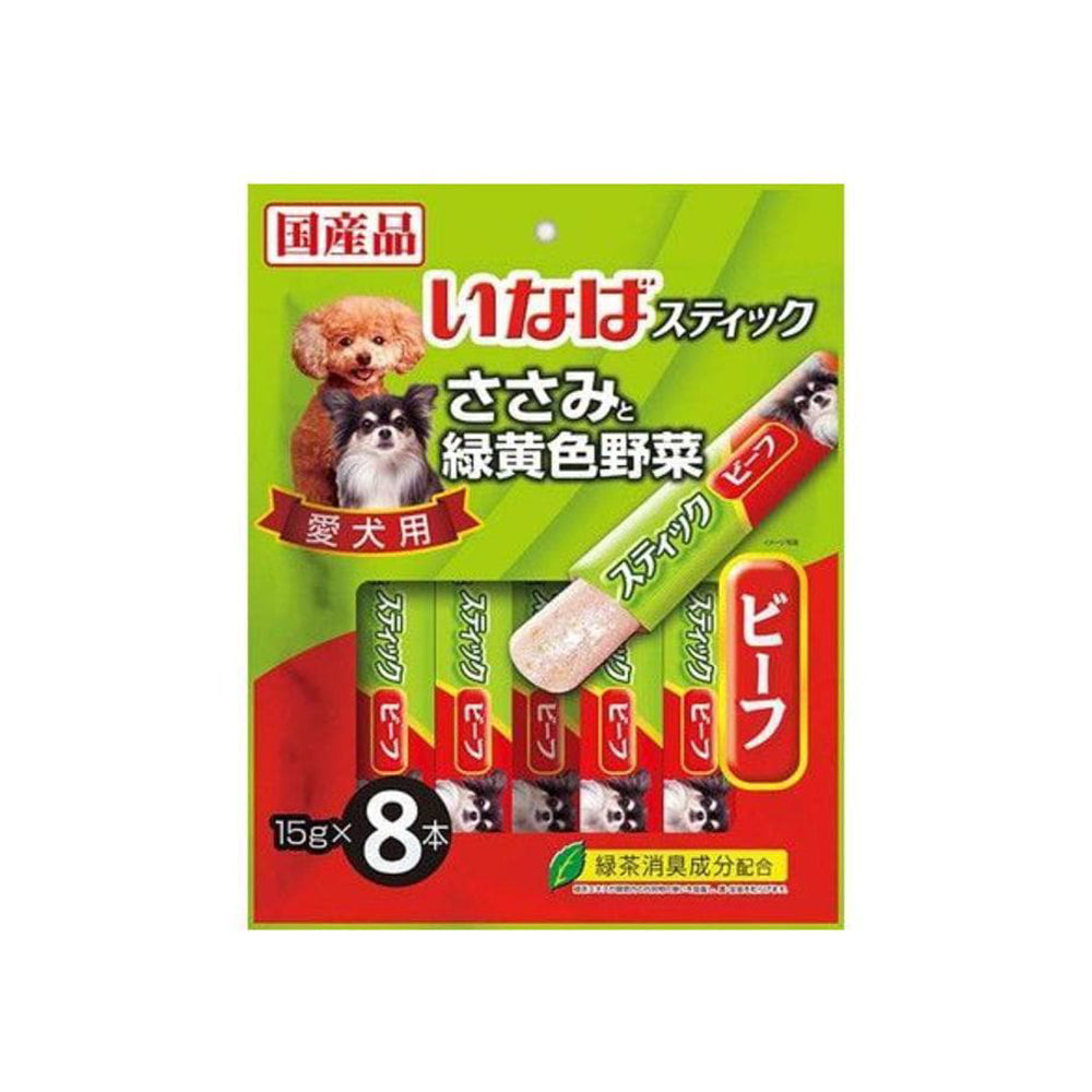 CIAO Churu Stick Chicken Fillet with Vegetables Wet Dog Treats 8x15g