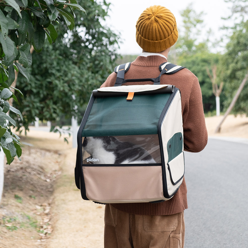 PIDAN Expandable Mesh Pet Backpack Carrier