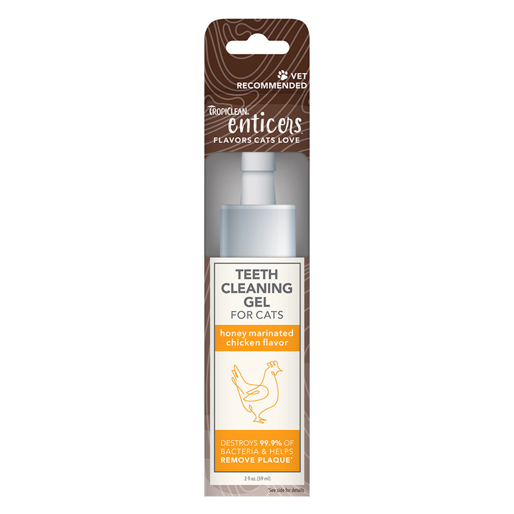 TROPICLEAN Enticers Teeth Cleaning Gel Honey Marinated Chicken For Cats 59ml