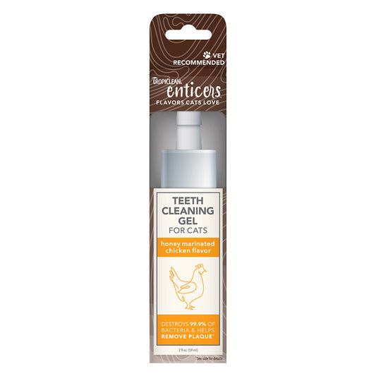 TROPICLEAN Enticers Teeth Cleaning Gel Honey Marinated Chicken For Cats 59ml