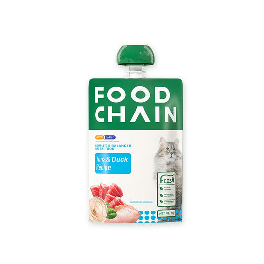 🎁 FOOD CHAIN Tuna & Duck Recipe Wet Cat Food (100% off)