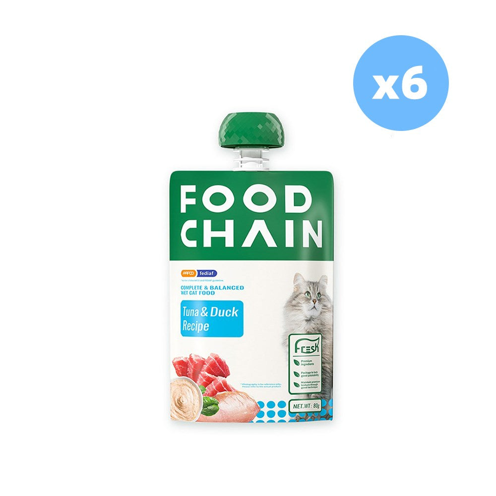 🎁 FOOD CHAIN Tuna & Duck Recipe Wet Cat Food (100% off)