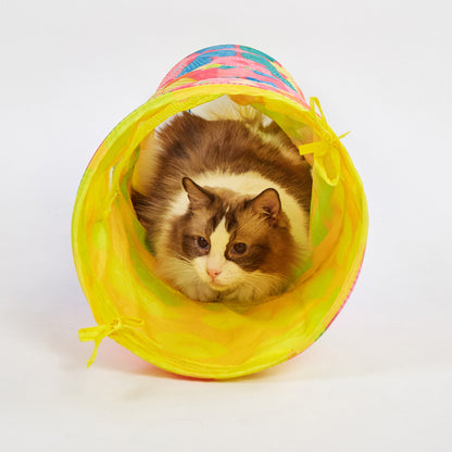 FOFOS Floral Pop-up Tunnel Cat Toy