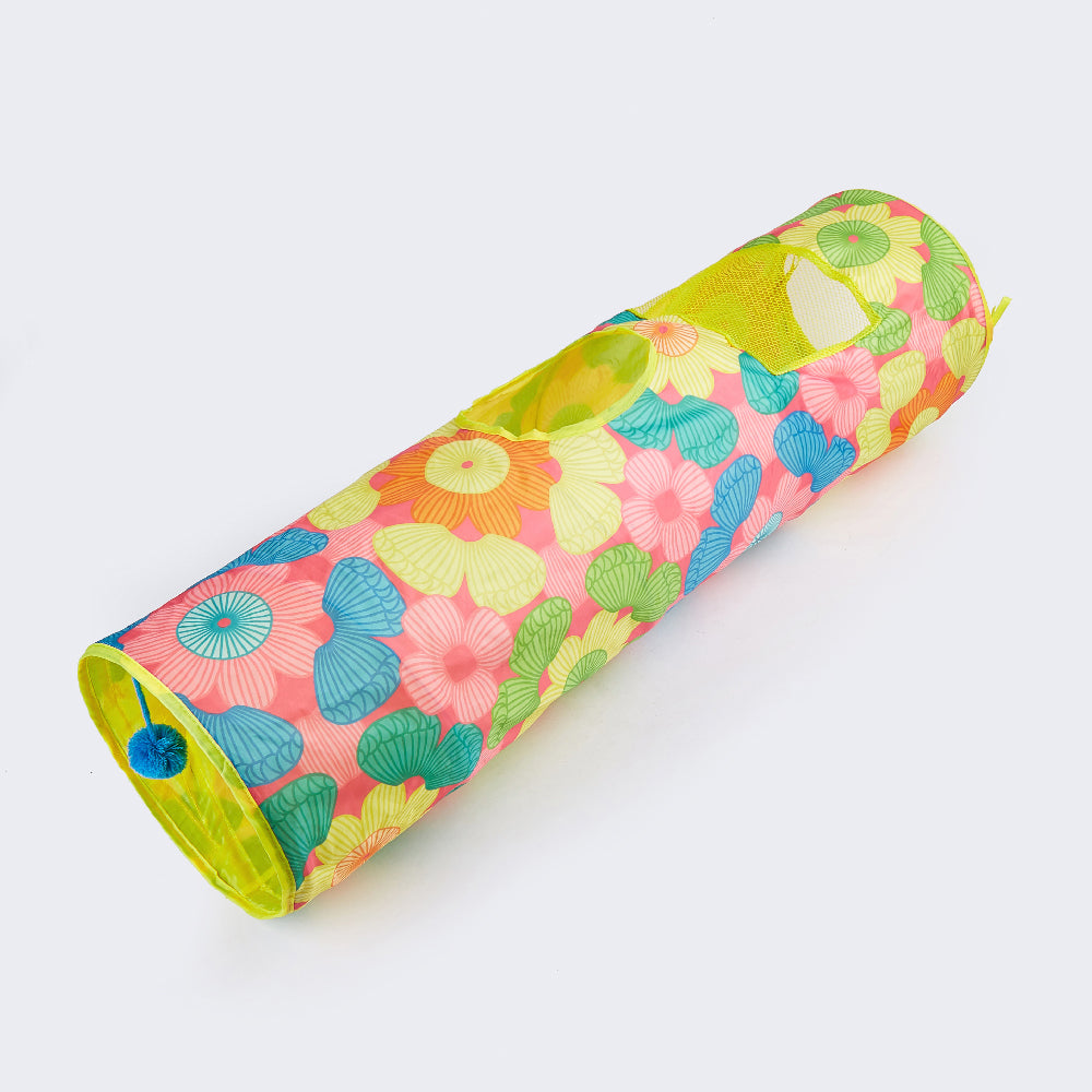 FOFOS Floral Pop-up Tunnel Cat Toy