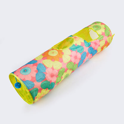 FOFOS Floral Pop-up Tunnel Cat Toy