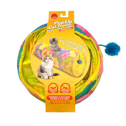 FOFOS Floral Pop-up Tunnel Cat Toy