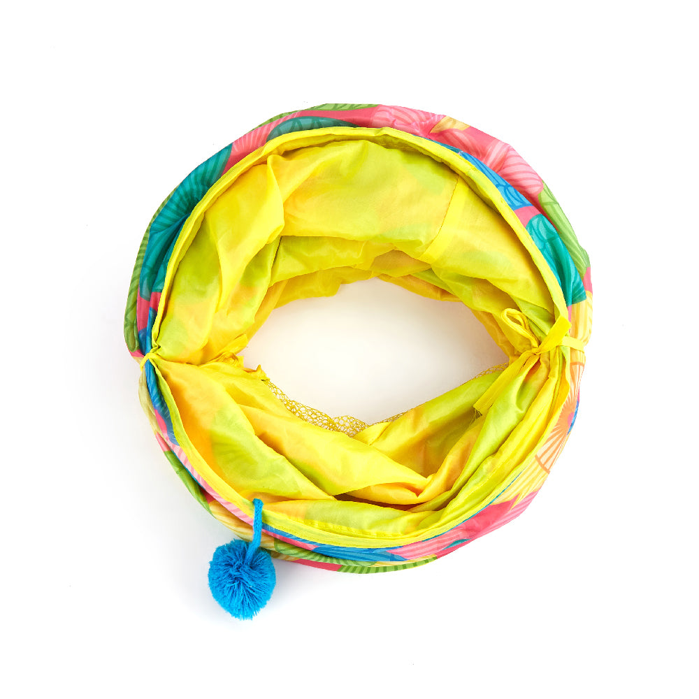 FOFOS Floral Pop-up Tunnel Cat Toy