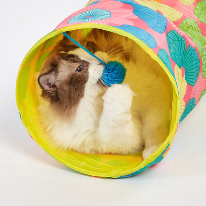 FOFOS Floral Pop-up Tunnel Cat Toy