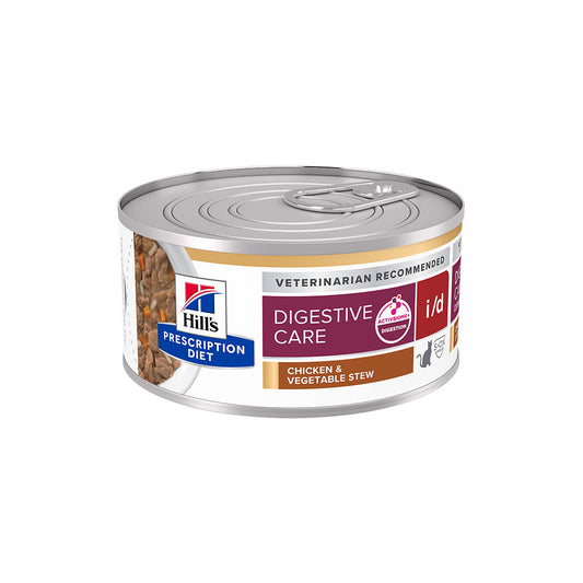 HILLS PRESCRIPTION DIET I/D Digestive Care Chicken & Vegetable Stew Wet Cat Food — 82g front packshot