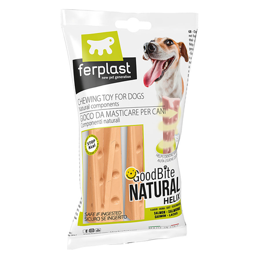 FERPLAST GoodBite Natural Helix Sticks Salmon Dog Toy