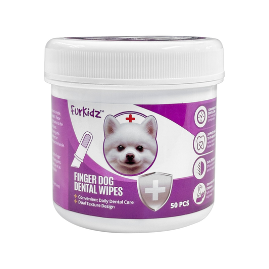 FURKIDZ Finger Dental Wipes for Dogs 50 Packs
