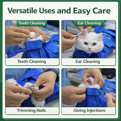 HOOPET Cat Grooming & Restraint Bag – Nail Trimming, Medication & Vet Care Aid