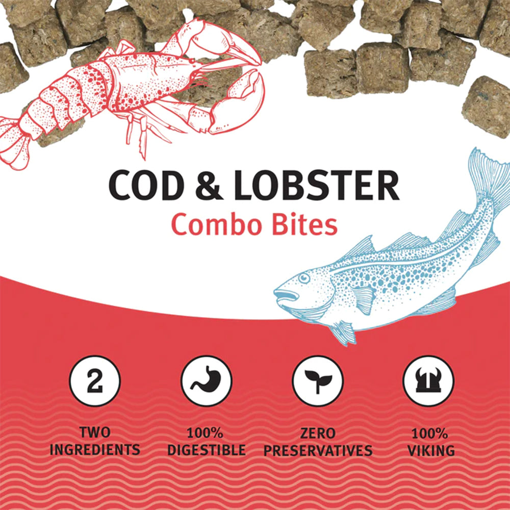 ICELANDIC+ Cod & Lobster Combo Bite Fish Dog Treats 85g