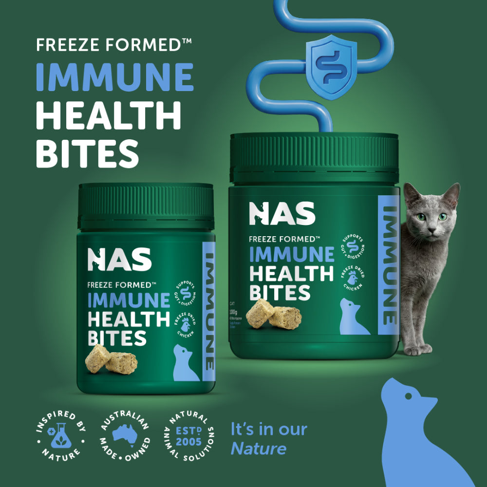 NATURAL ANIMAL SOLUTIONS Freeze Formed Feline Immune Health Bites For Cats – Source product packaging and information image 2
