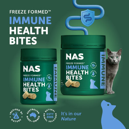 NATURAL ANIMAL SOLUTIONS Freeze Formed Feline Immune Health Bites For Cats – Source product packaging and information image 2