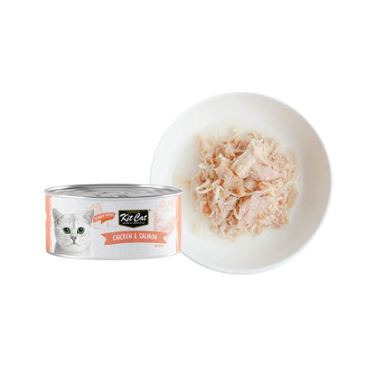 KIT CAT Chicken & Salmon Toppers Wet Canned Cat Food