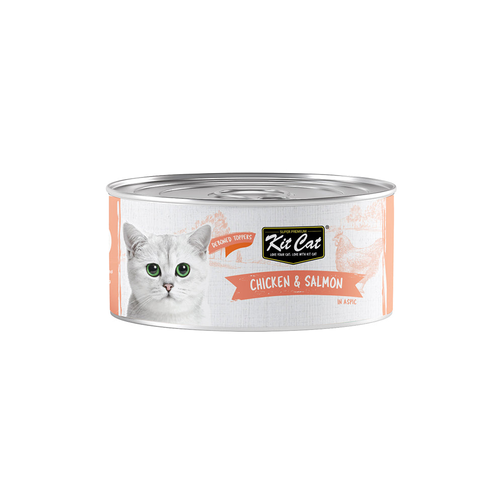 KIT CAT Chicken & Salmon Toppers Wet Canned Cat Food