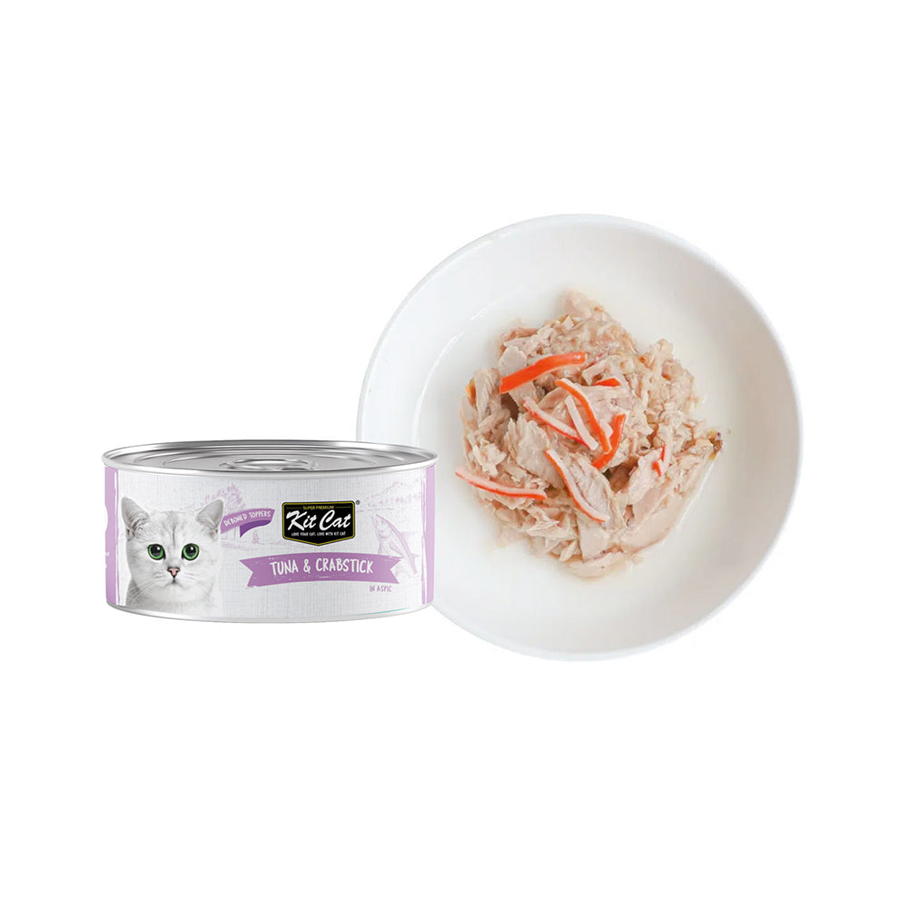 KIT CAT Tuna & Crabsticks Toppers Wet Canned Cat Food