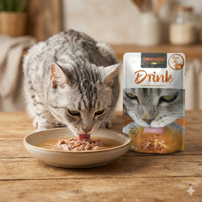 LEONARDO Drink With Duck Wet Cat Food