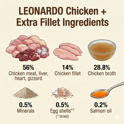 LEONARDO Chicken + Extra Fillet Wet Cat Food